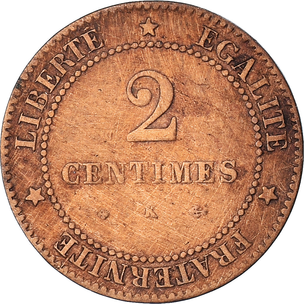 Monnaie, France, 2 Centimes, 1878