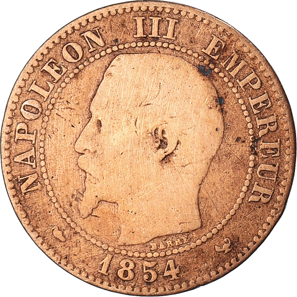 Moneta, Francja, 2 Centimes, 1854