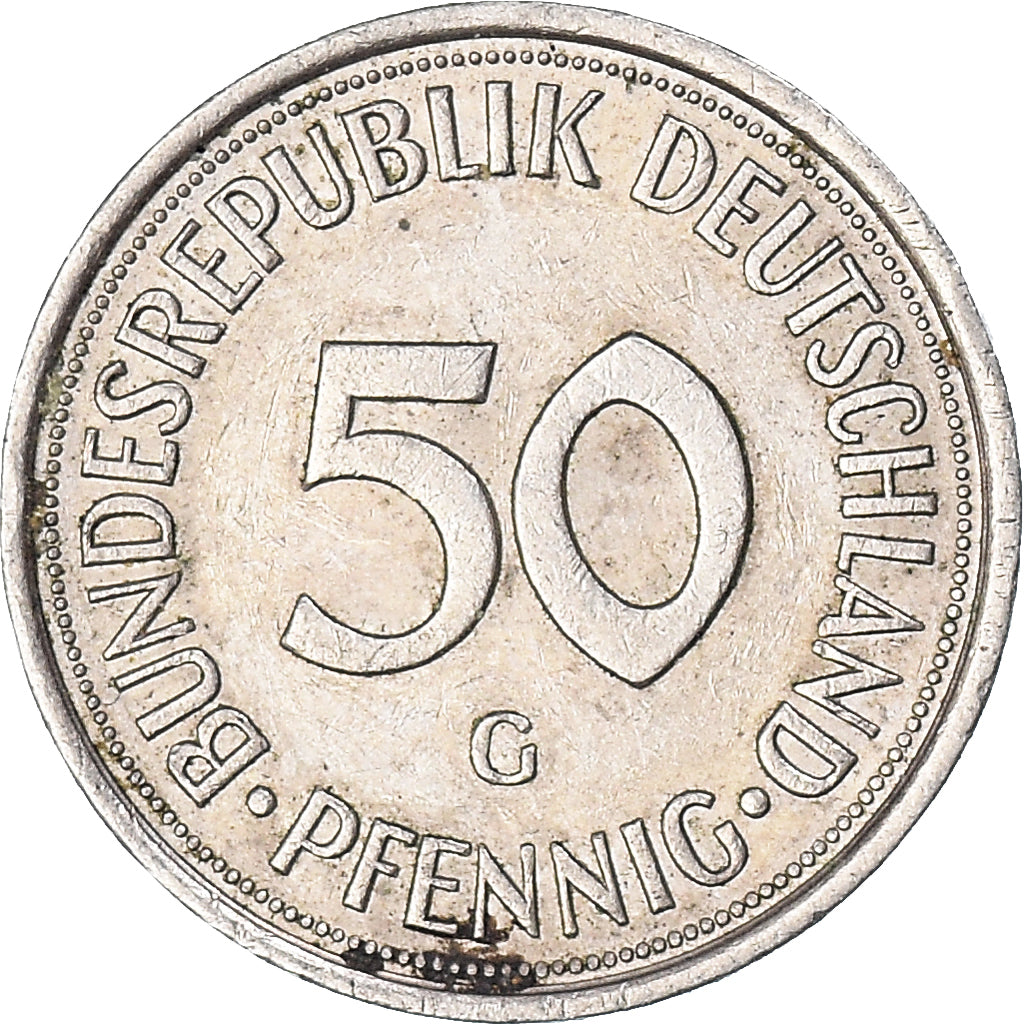 Munten, Federale Duitse Republiek, 50 Pfennig, 1975