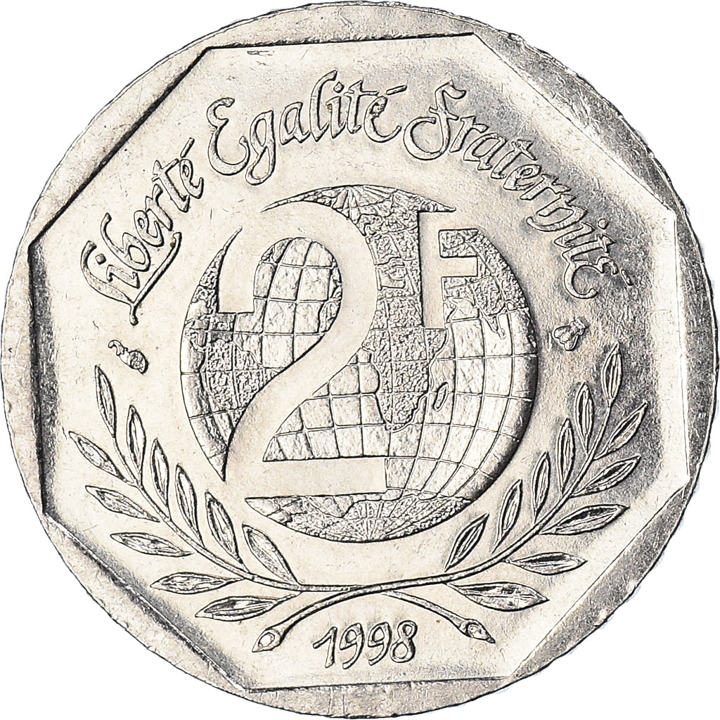 Coin, France, 2 Francs, 1998