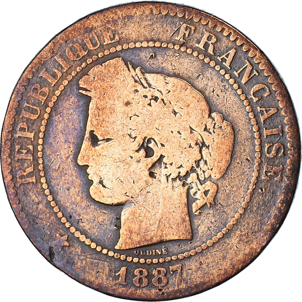 Münze, Frankreich, 10 Centimes, 1887