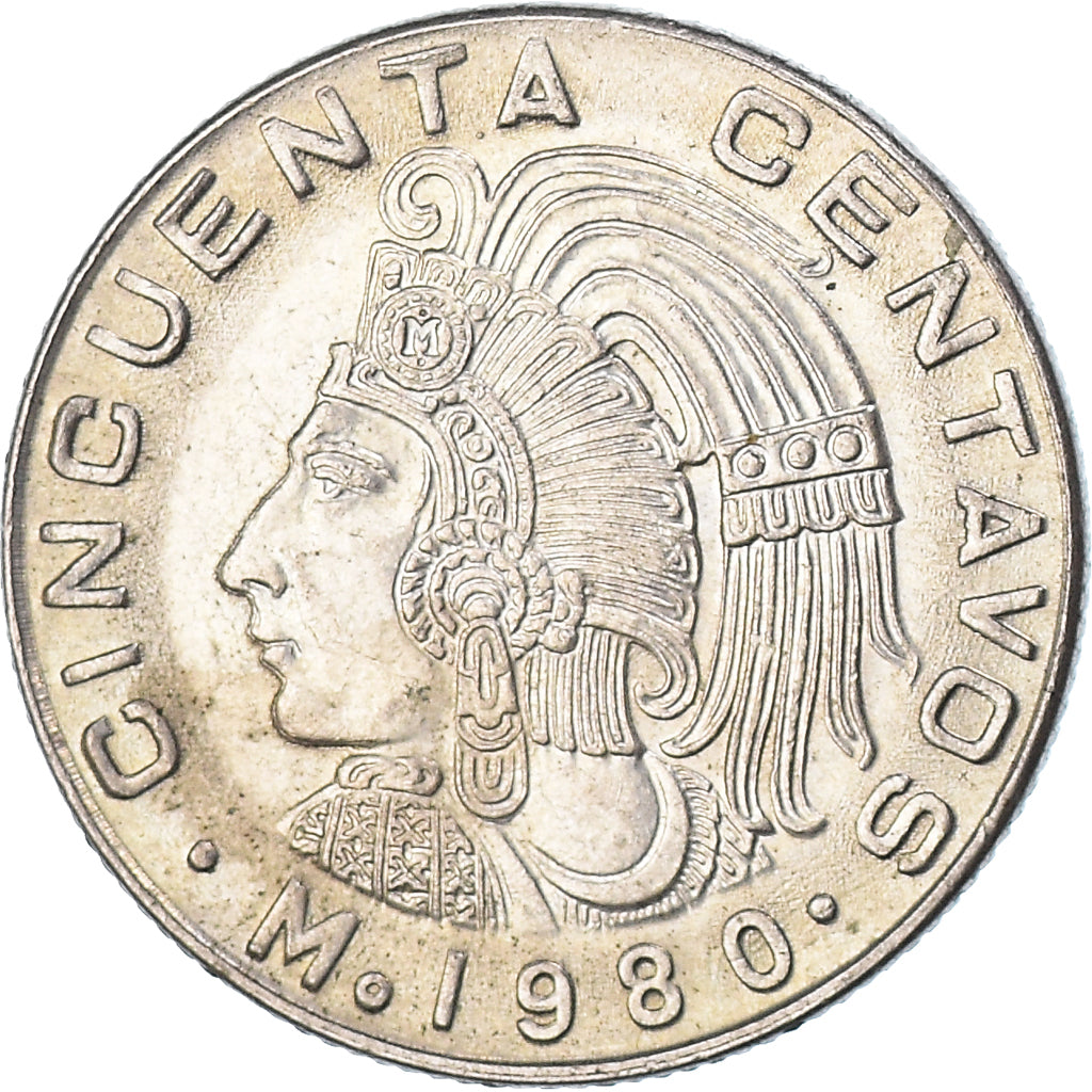 Moneda, México, 50 Centavos, 1980