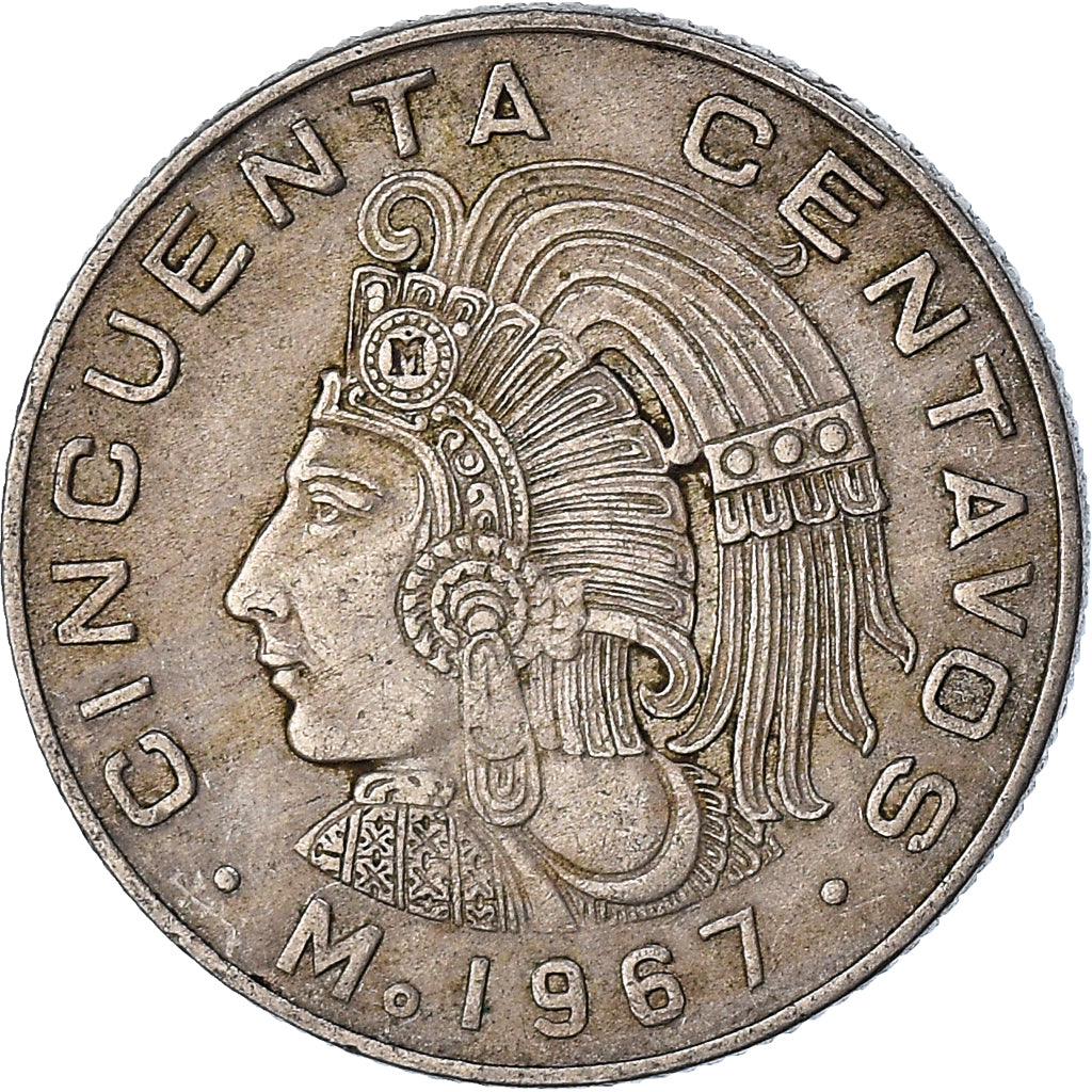 Coin, Mexico, 50 Centavos, 1967