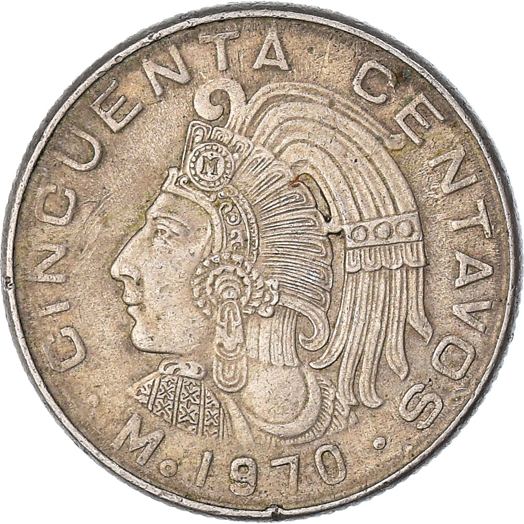 Coin, Mexico, 50 Centavos, 1970