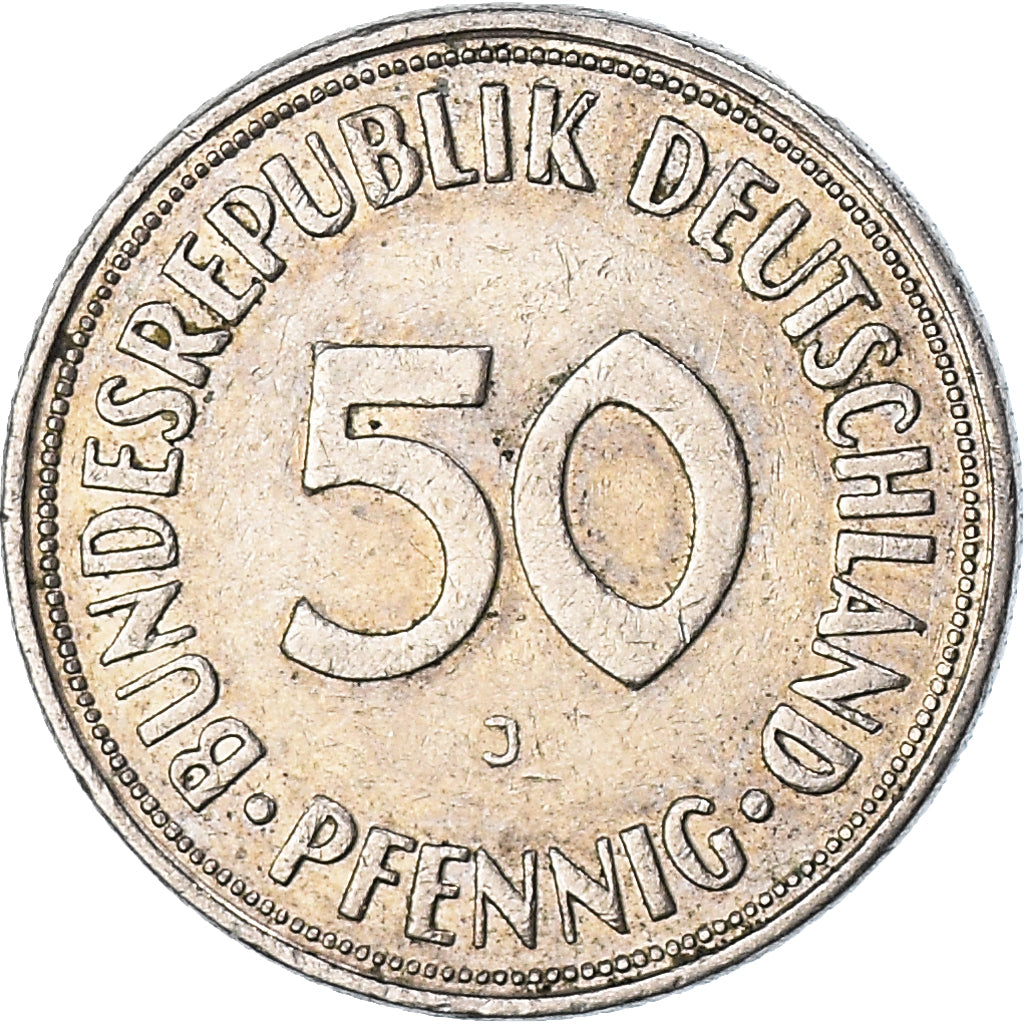 Moneta, GERMANIA - REPUBBLICA FEDERALE, 50 Pfennig, 1969