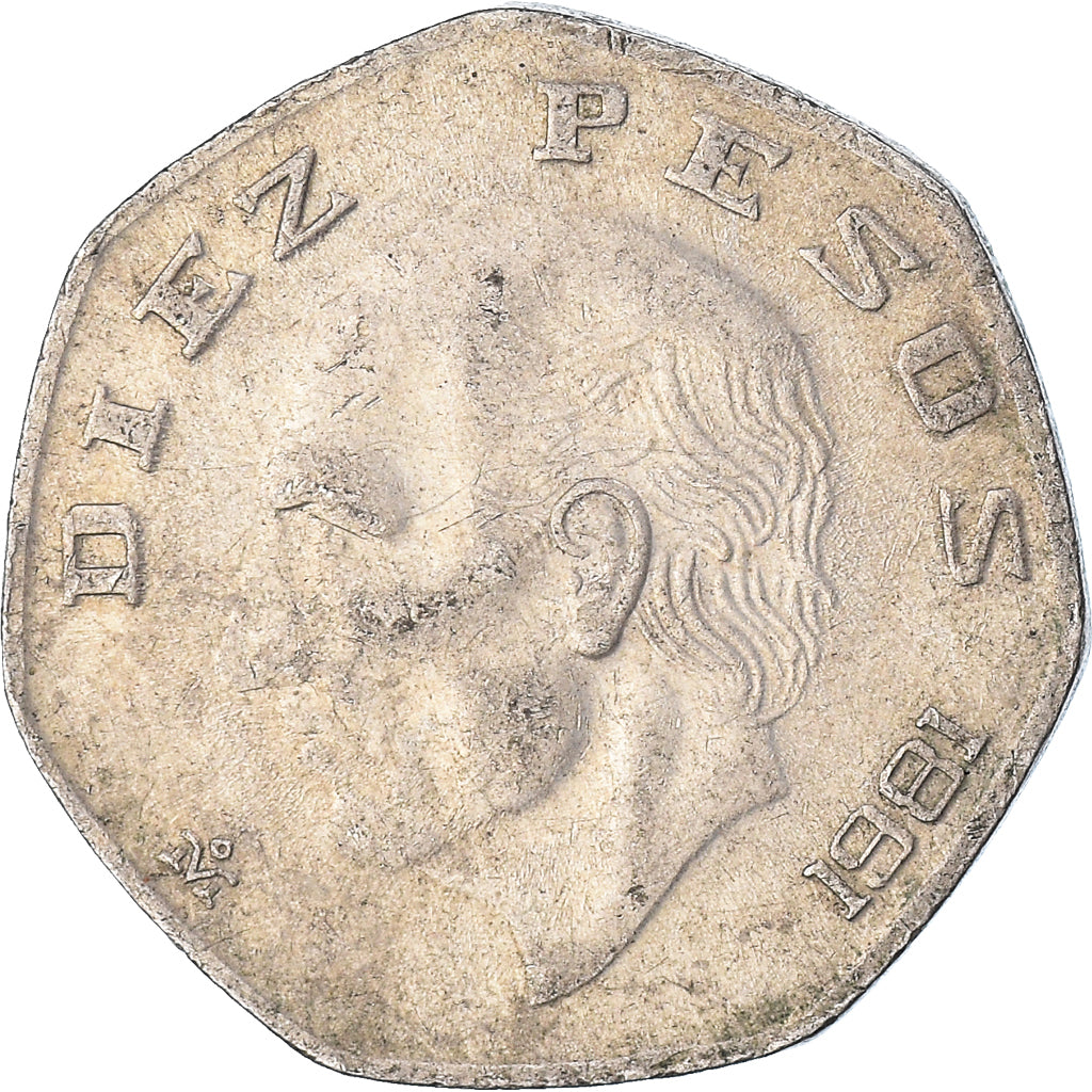 Moneta, Messico, 10 Pesos, 1981