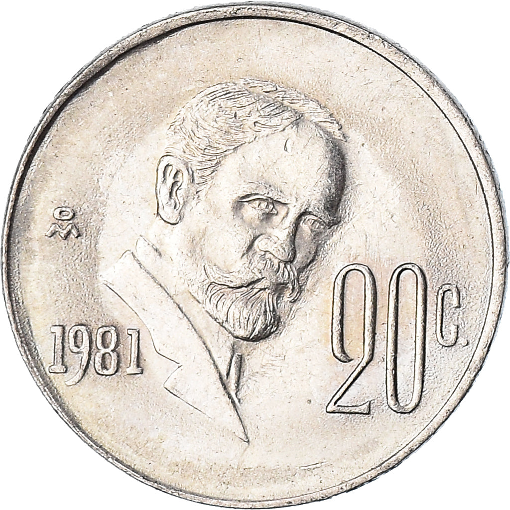 Moneta, Messico, 20 Centavos, 1981