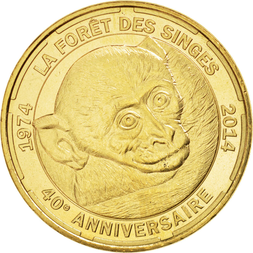 Francia, Token, Tourist Token, 46/ Forêt des singes - Rocamadour, 2014, Monnaie