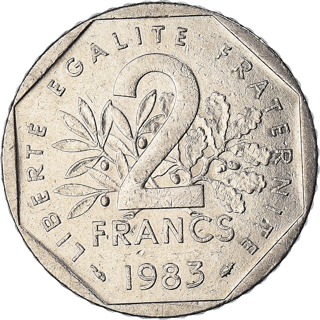 Moneda, Francia, 2 Francs, 1983