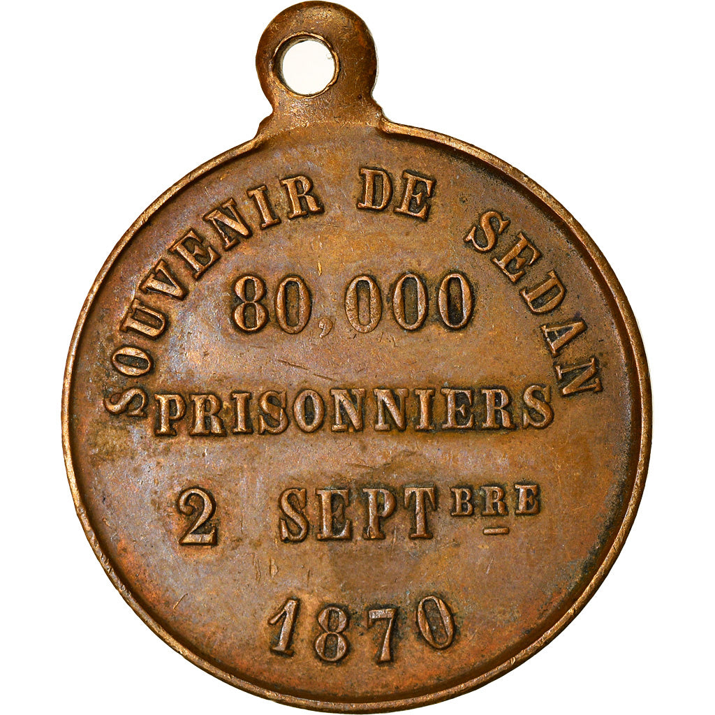 France, Médaille, Napoléon III, Souvenir de Sedan, 80000 Prisonniers, History