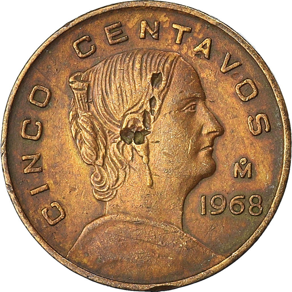 Moneta, Messico, 5 Centavos, 1968
