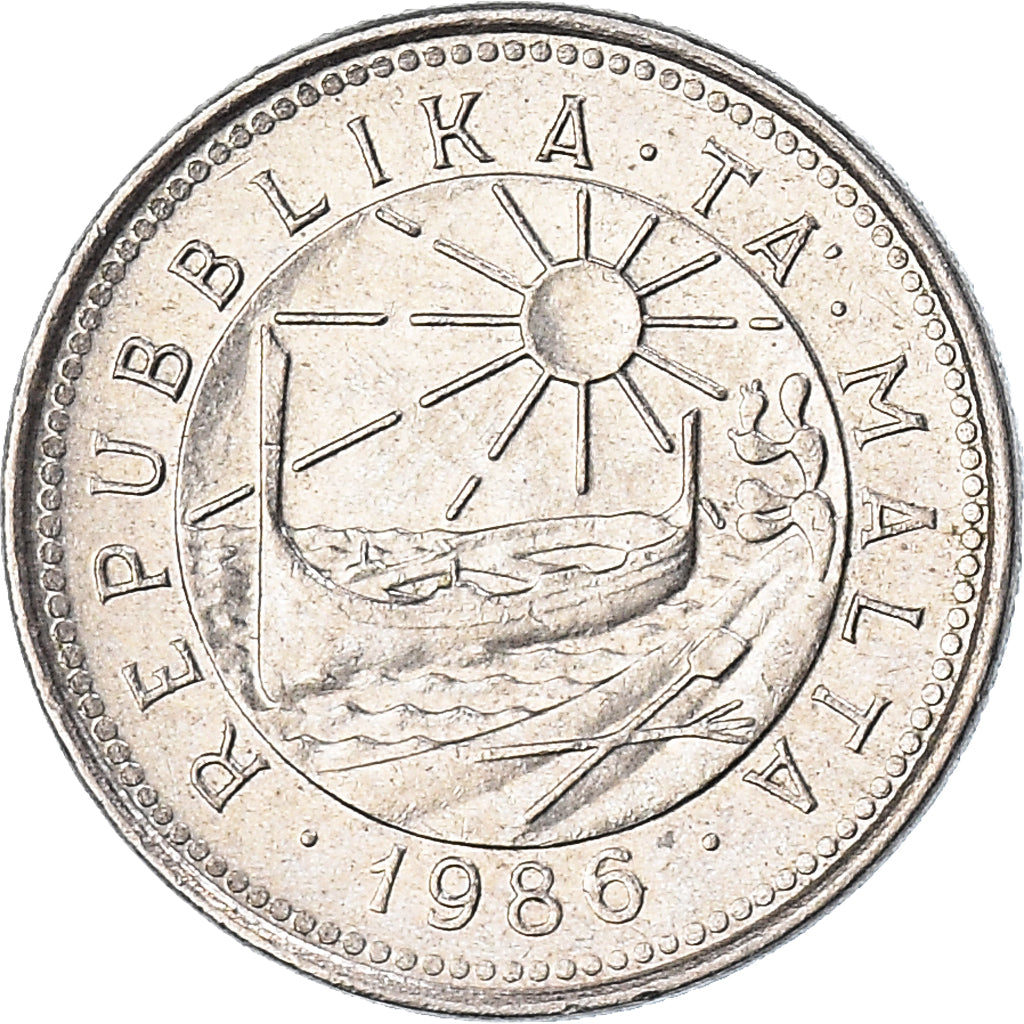 Moneda, Malta, 2 Cents, 1986