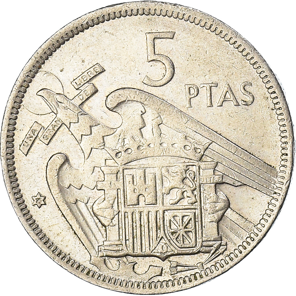 Monnaie, Espagne, 5 Pesetas, 1975