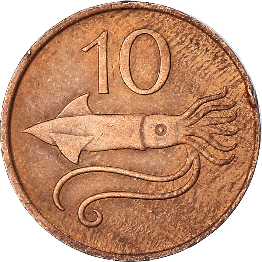 Coin, Iceland, 10 Aurar, 1981