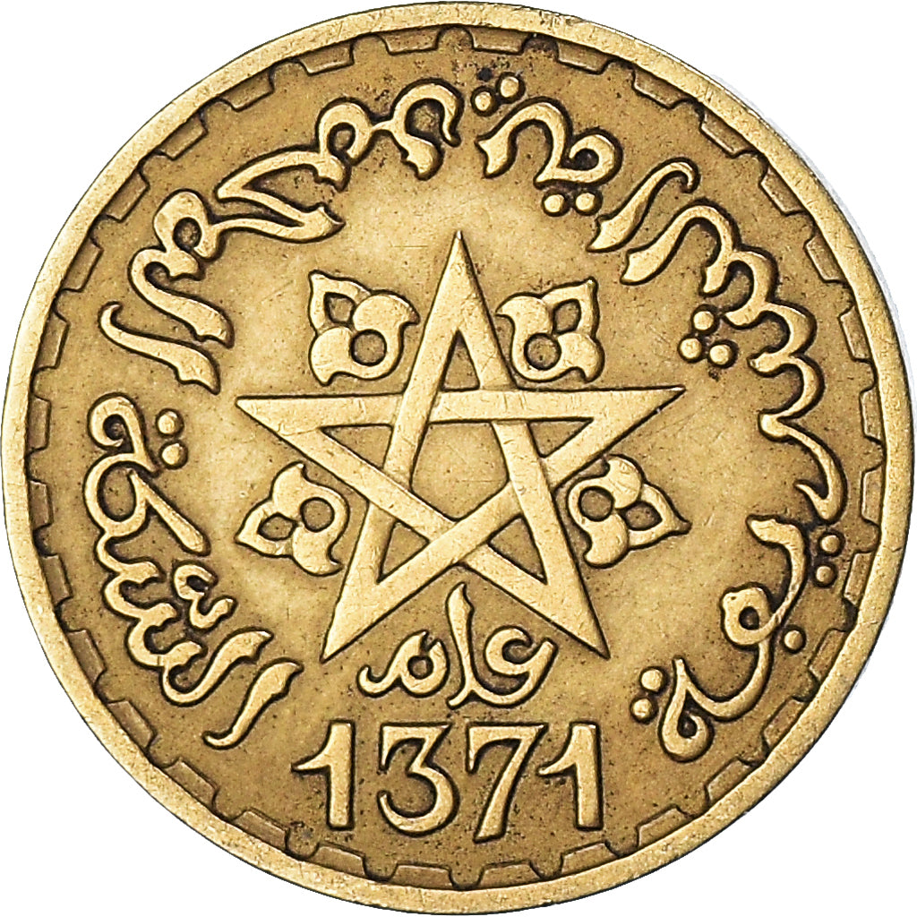 Moeda, Marrocos, 10 Francs, 1370