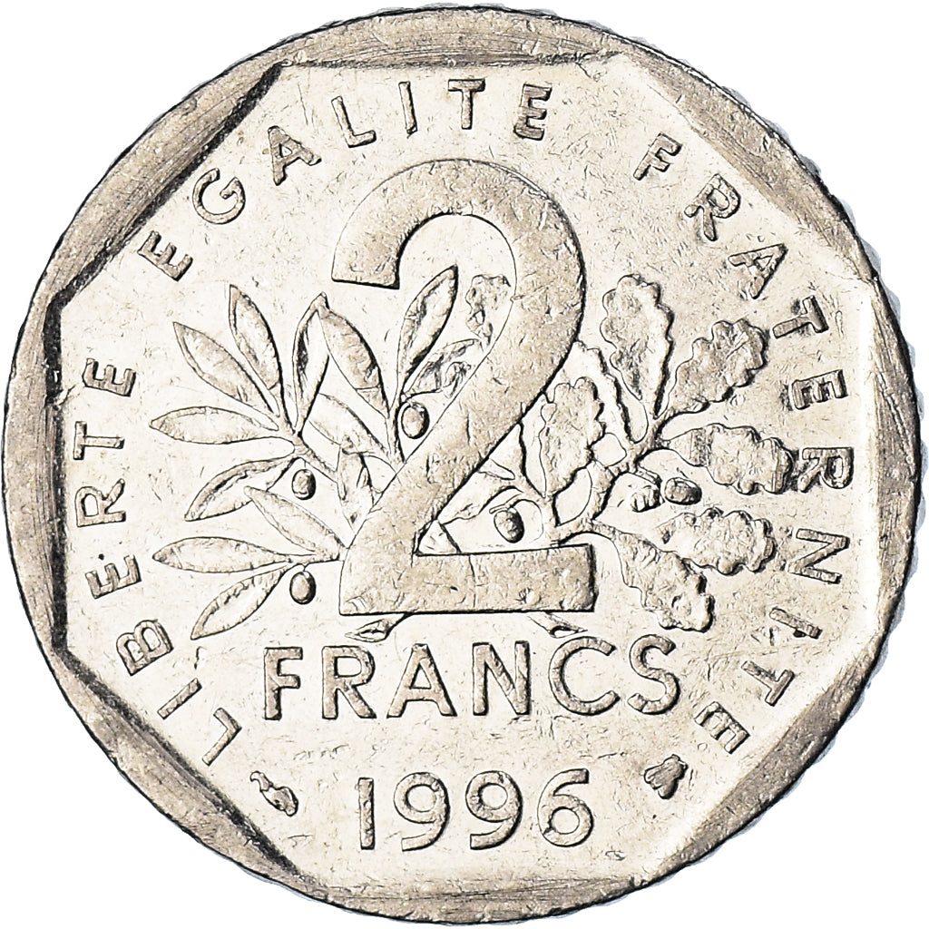 Moneta, Francia, 2 Francs, 1996