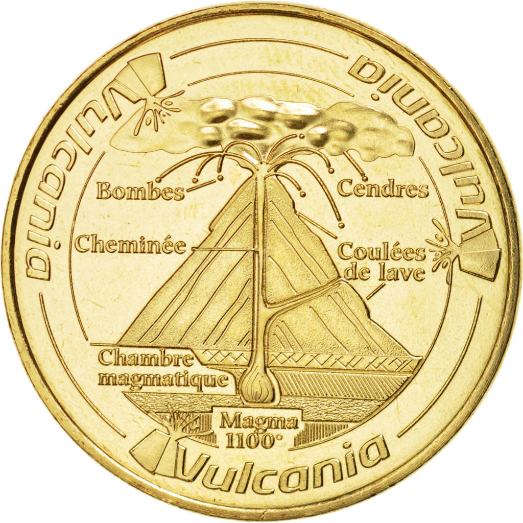 Francia, Token, Tourist Token, 63/ Vulcania - Volcan en coupe, 2015, Monnaie de