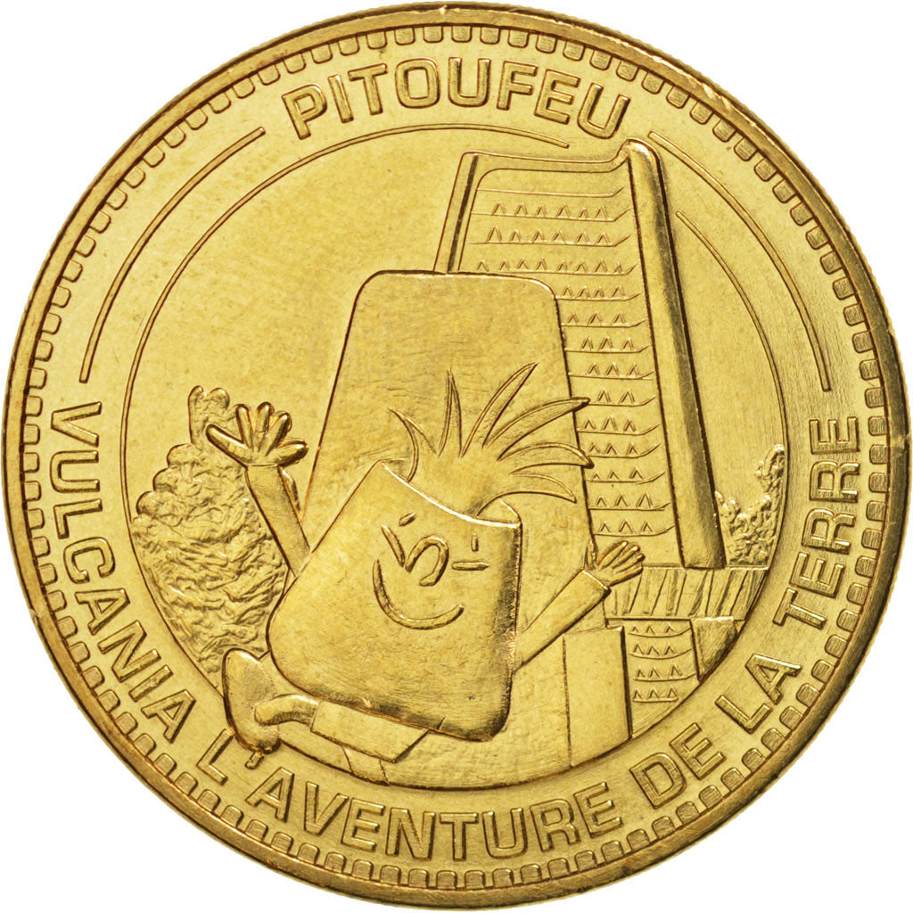 France, Jeton, Tourist Token, 63/ Vulcania - Pitoufeu, 2013, Monnaie de Paris