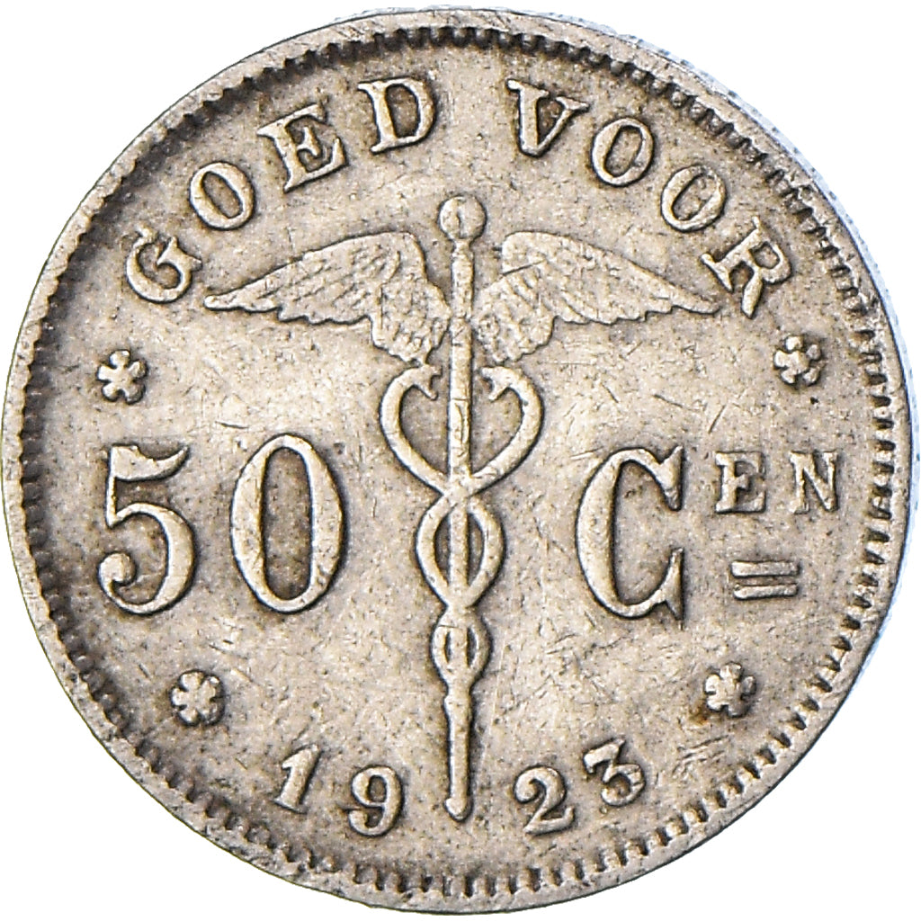 Moneda, Bélgica, 50 Centimes, 1923