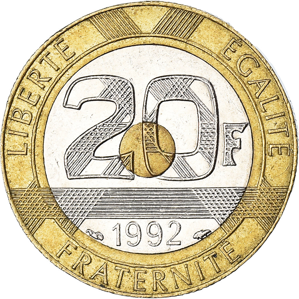 Moneda, Francia, 20 Francs, 1992