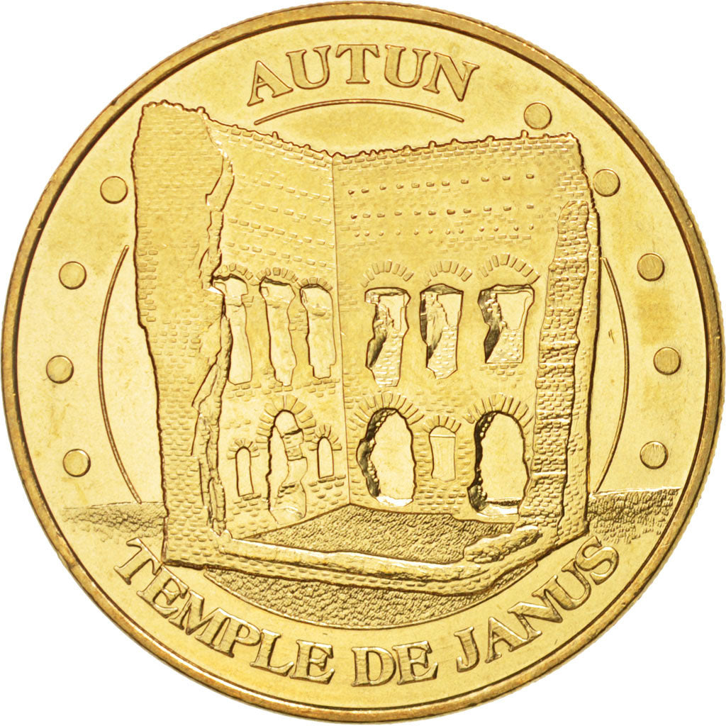 France, Jeton, Tourist Token, 71/ Autun - Temple de Janus, 2010, Monnaie de