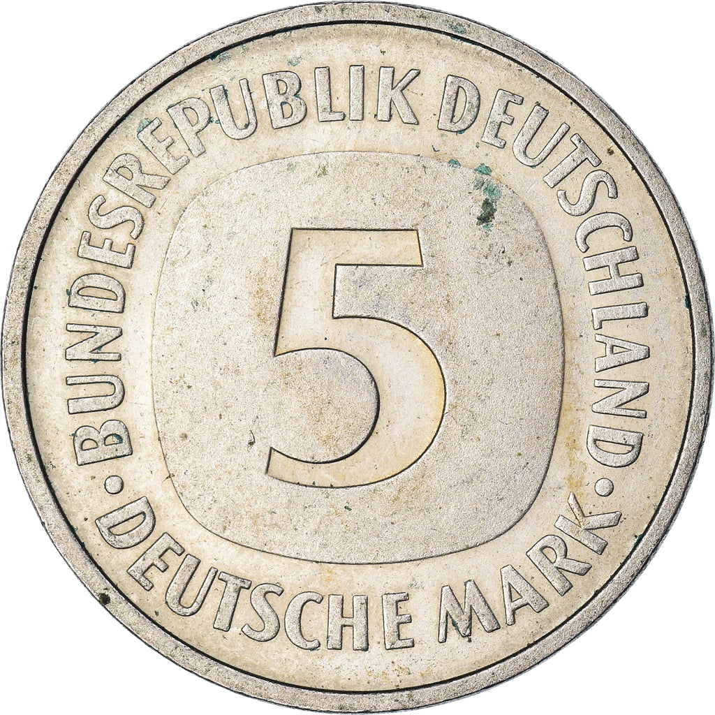 Moneta, GERMANIA - REPUBBLICA FEDERALE, 5 Mark, 1975