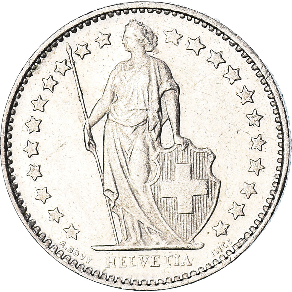 Moneda, Suiza, 1/2 Franc, 1982