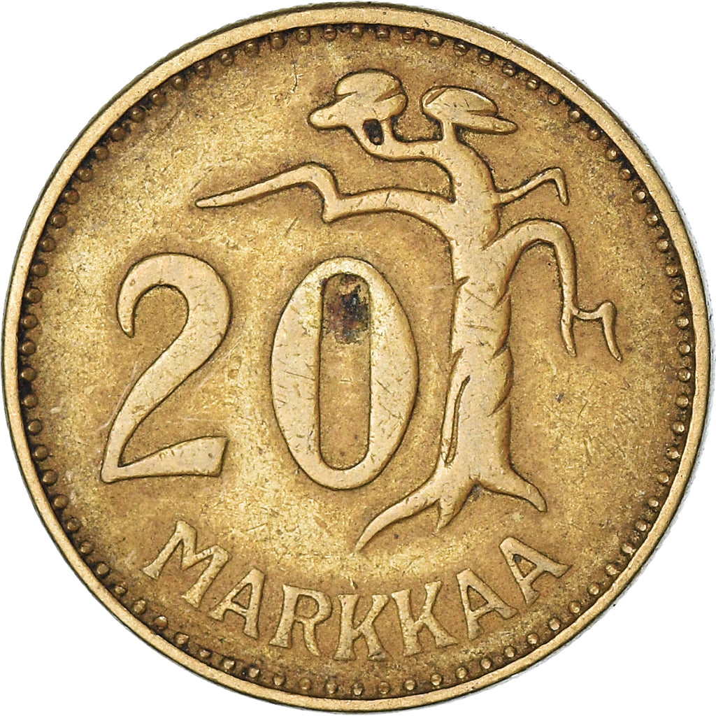 Moneda, Finlandia, 20 Markkaa, 1954