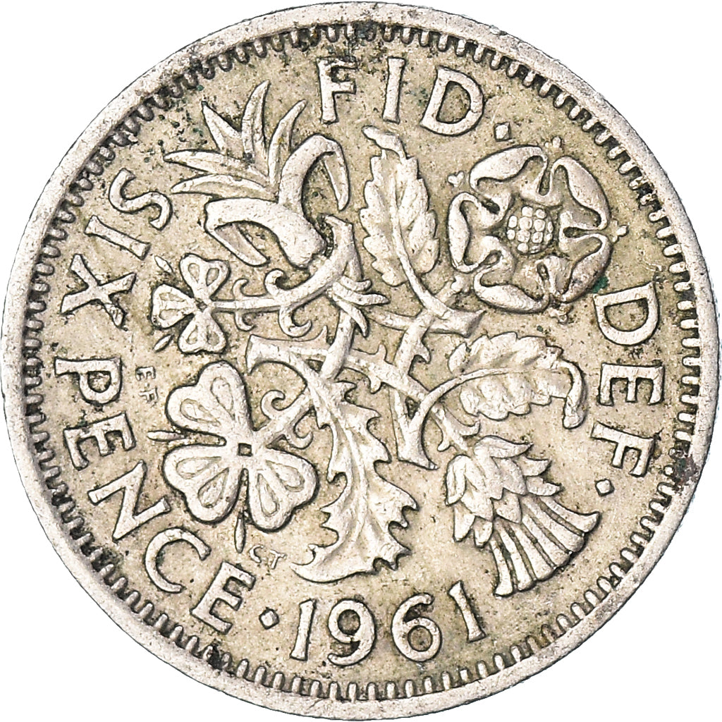 Monnaie, Grande-Bretagne, 6 Pence, 1961