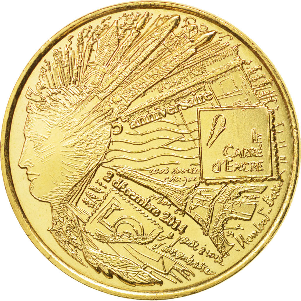 France, Token, Tourist Token, 75/ Paris - Le Carré d'encre, 2014, Monnaie de