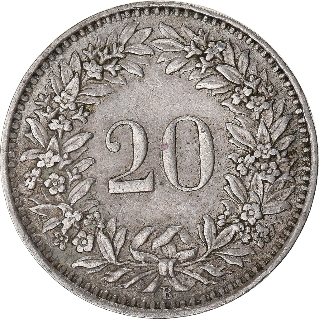 Moneda, Suiza, 20 Rappen, 1943