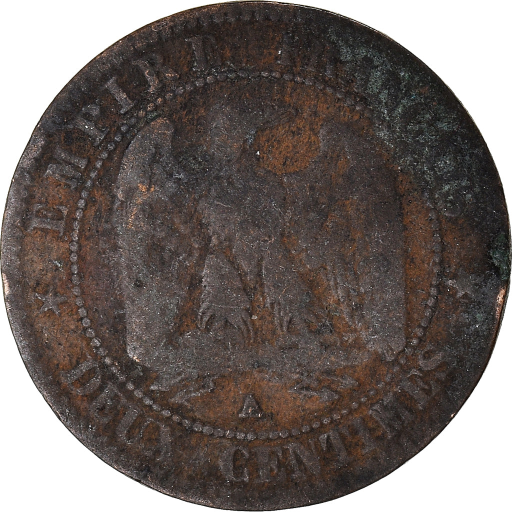 Moneta, Francja, 2 Centimes, 1857