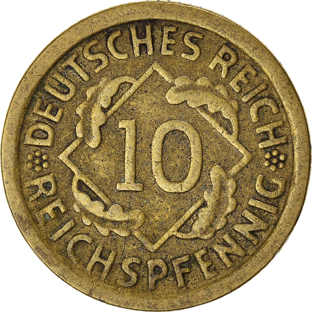 Monnaie, Allemagne, République de Weimar, 10 Reichspfennig, 1929