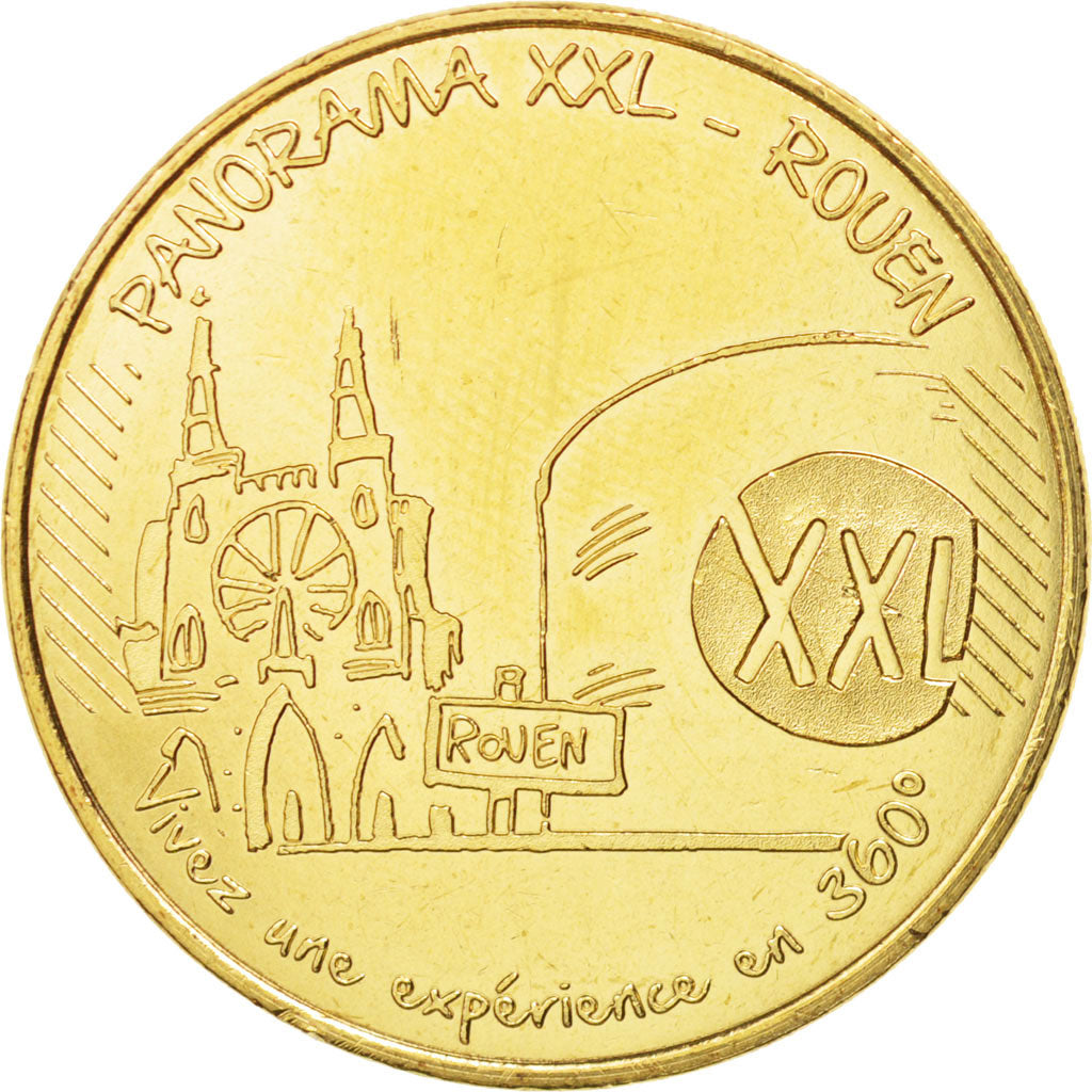 France, Jeton, Tourist Token, 76/ Panorama XXL - Rouen, 2015, Monnaie de Paris