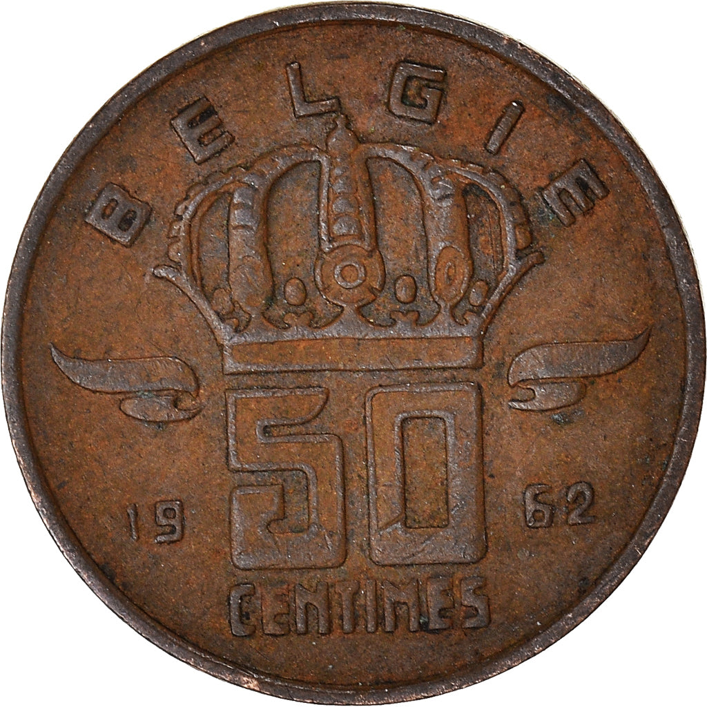 Moneda, Bélgica, 50 Centimes, 1962