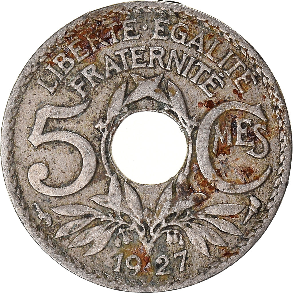 Moneda, Francia, 5 Centimes, 1927