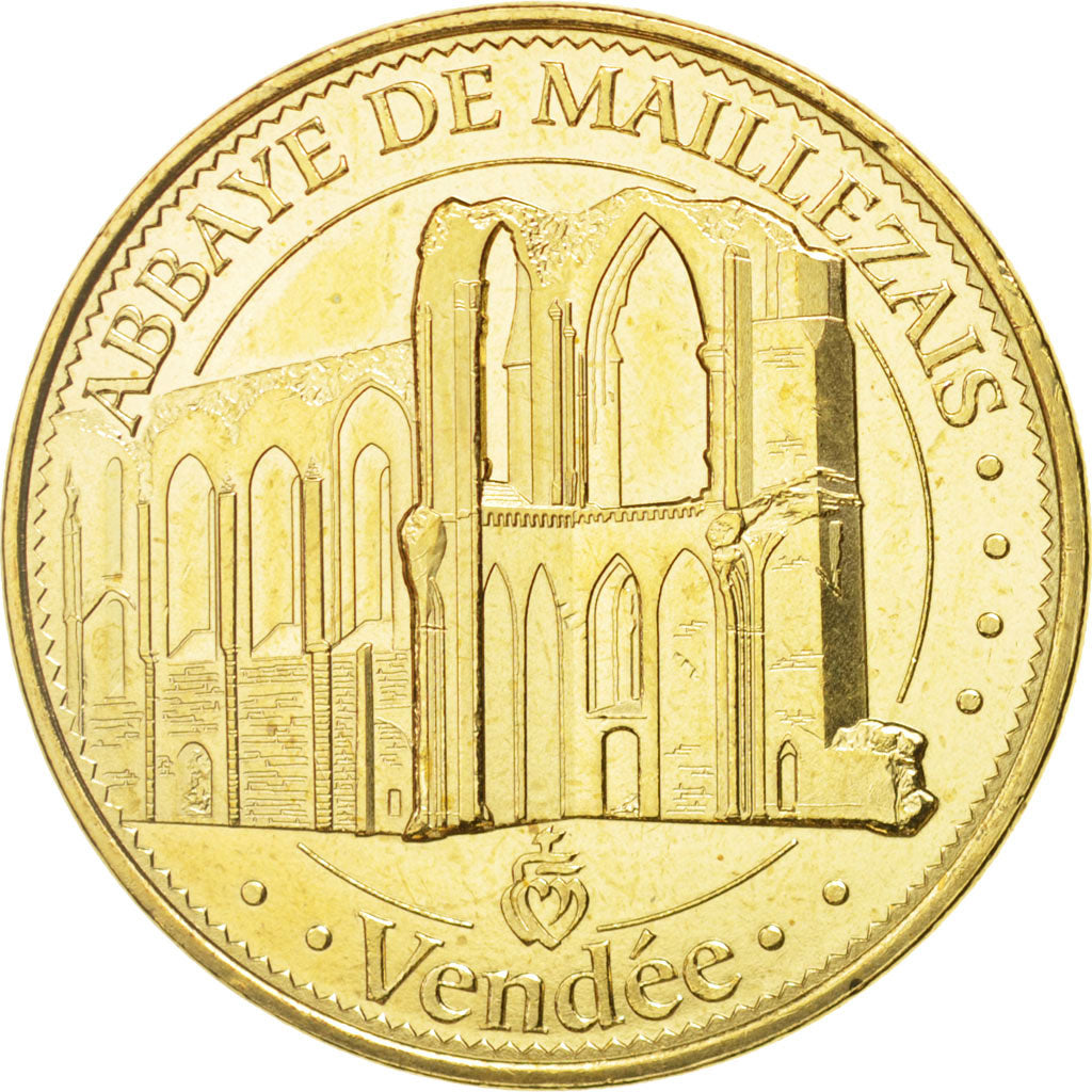 France, Jeton, Tourist Token, 85/ Abbaye de Maillezais, 2015, Monnaie de Paris