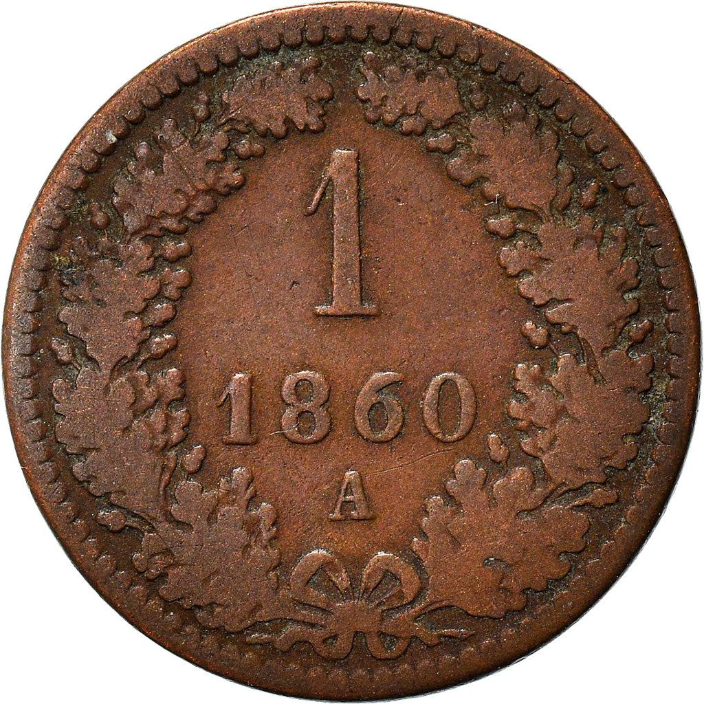 Monnaie, Autriche, Franz Joseph I, Kreuzer, 1860, TB+, Cuivre, KM:2186