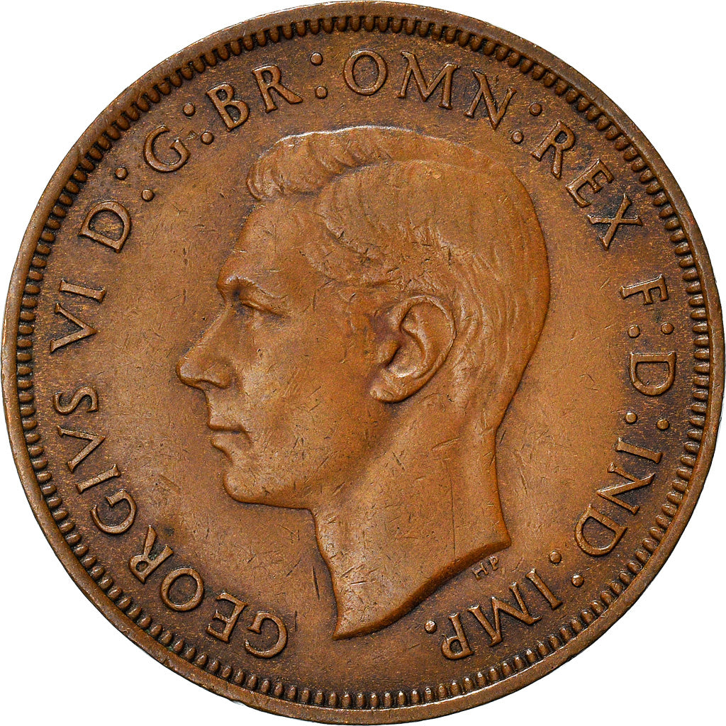 Moneta, Wielka Brytania, Edward VII, Penny, 1946, EF(40-45), Bronze, KM:794.2