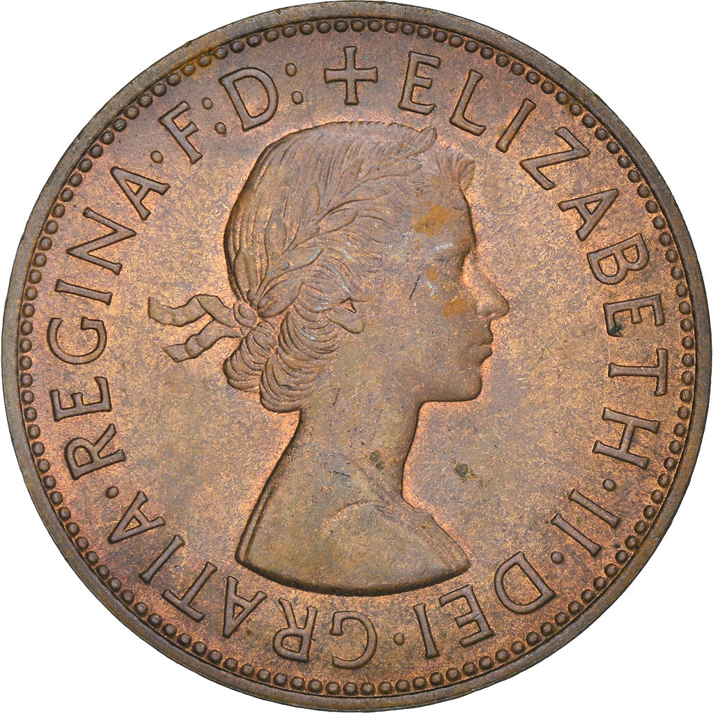 Coin, Great Britain, Elizabeth II, Penny, 1967, AU(50-53), Bronze, KM:897