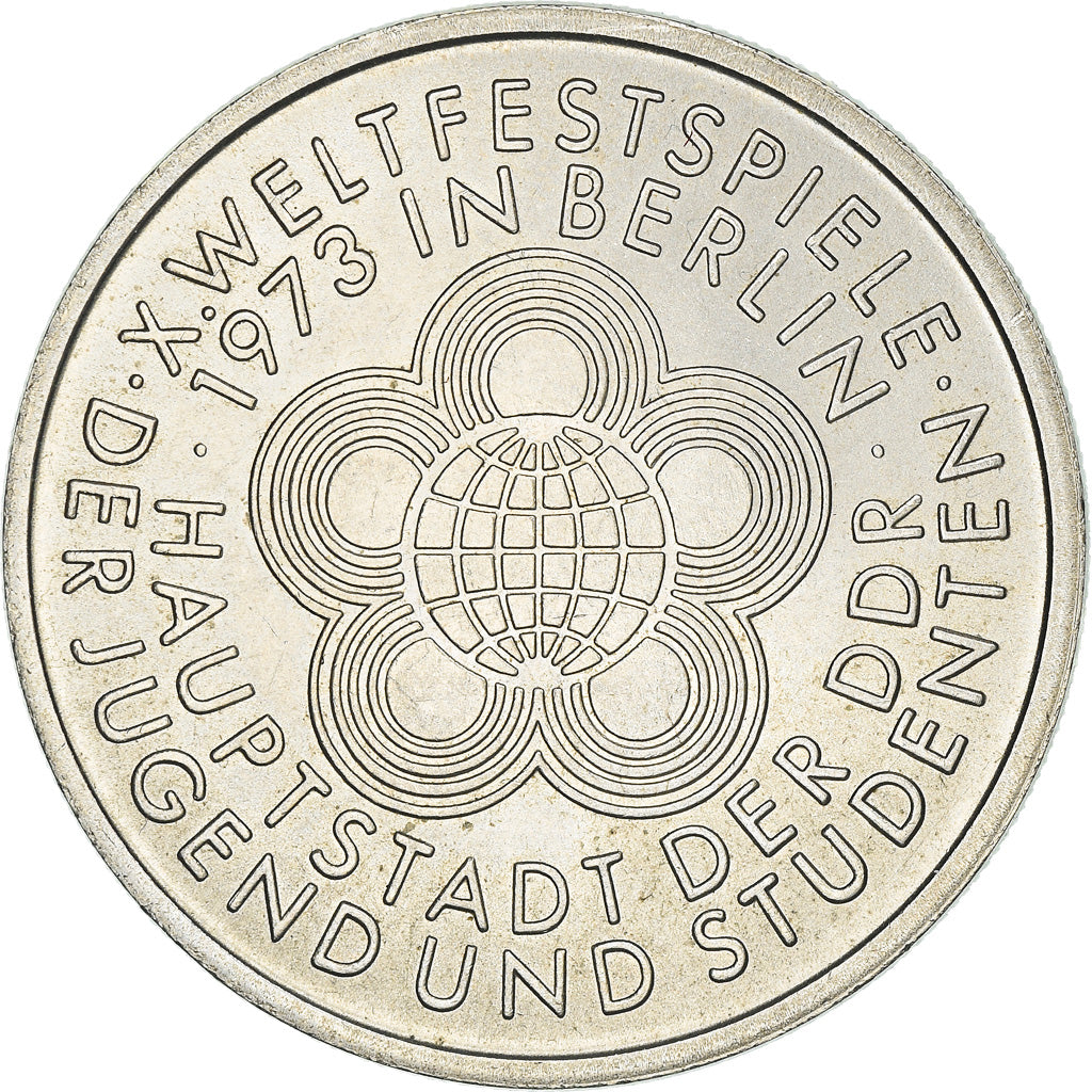 Coin, GERMAN-DEMOCRATIC REPUBLIC, 10 Mark, 1973, Berlin, AU(55-58)