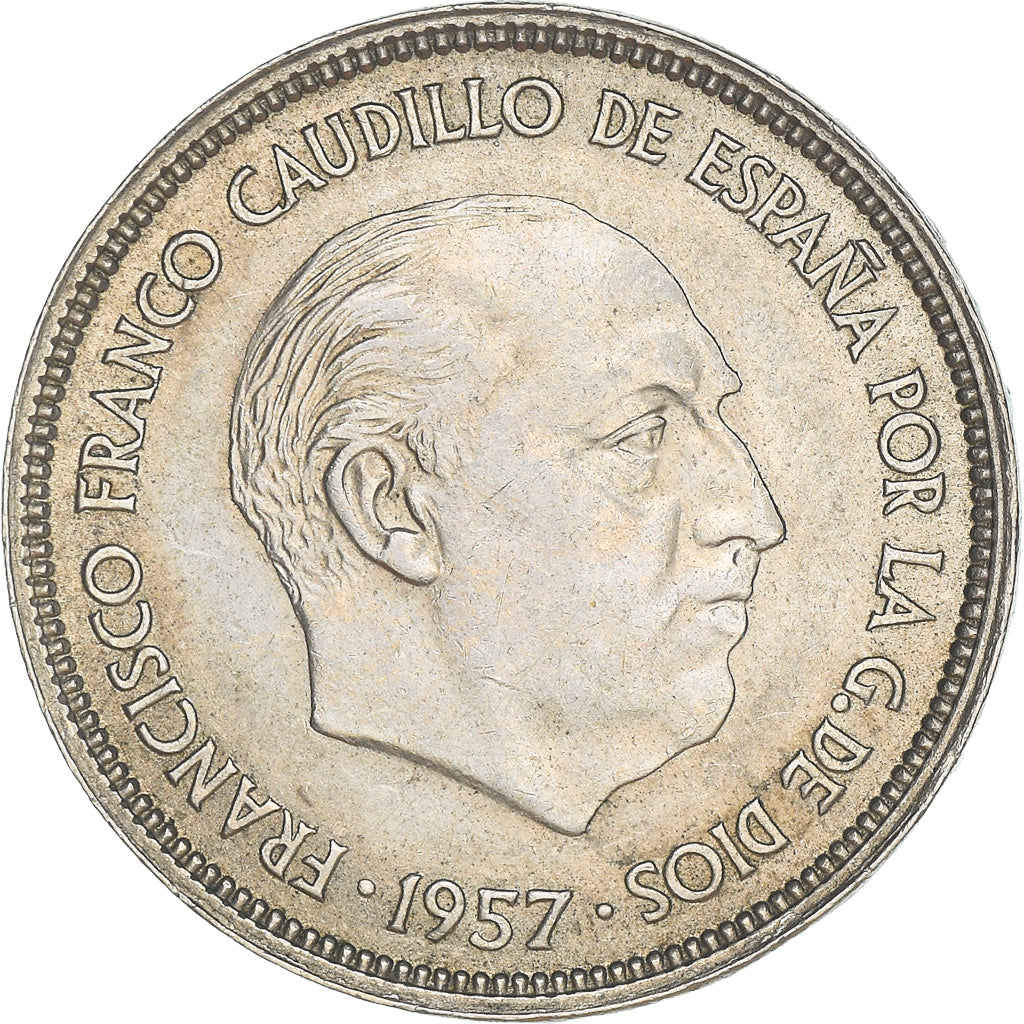 Moneta, Hiszpania, Caudillo and regent, 25 Pesetas, 1965, AU(55-58)