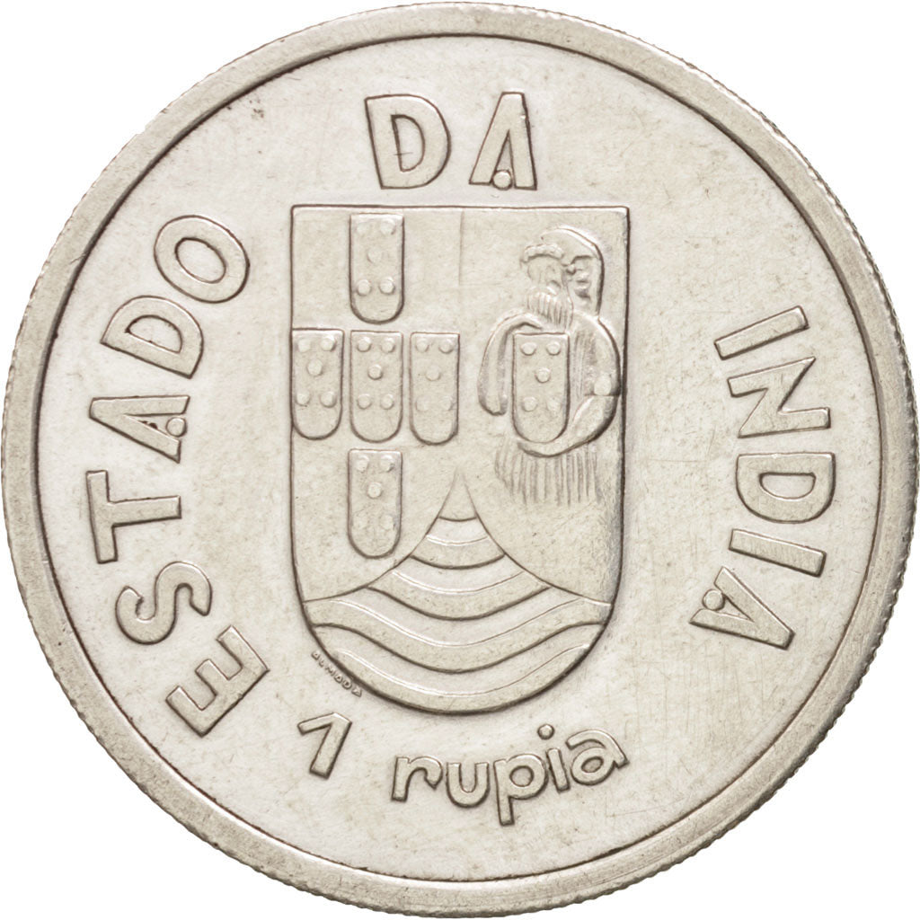 Moneta, INDIA - PORTOGHESE, Rupia, 1935, SPL-, Argento, KM:22