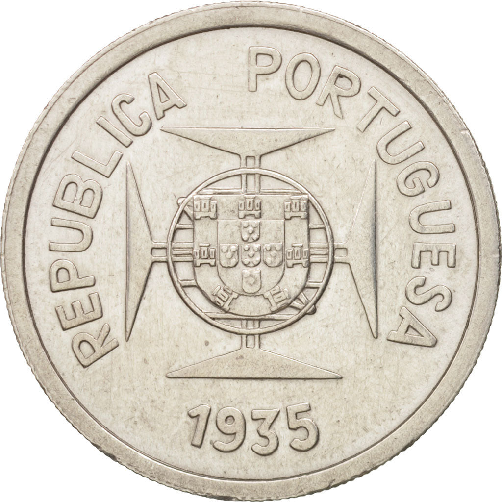 Moneta, INDIA - PORTOGHESE, Rupia, 1935, SPL-, Argento, KM:22