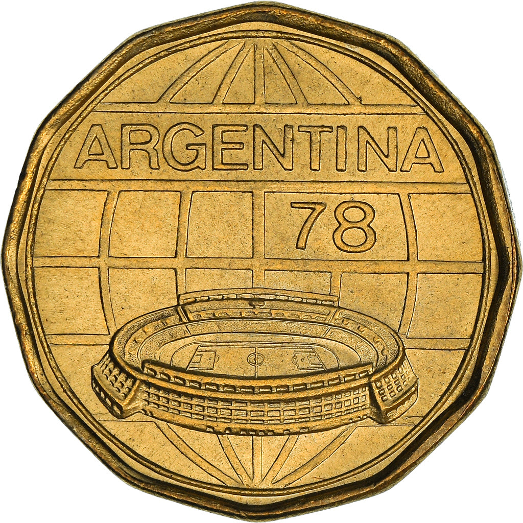 Moeda, Argentina, 100 Pesos, 1977, AU(50-53), Alumínio-Bronze, KM:77