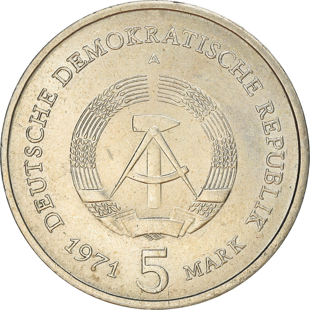 Münze, GERMAN-DEMOCRATIC REPUBLIC, 5 Mark, 1971, Berlin, SS, Copper-nickel