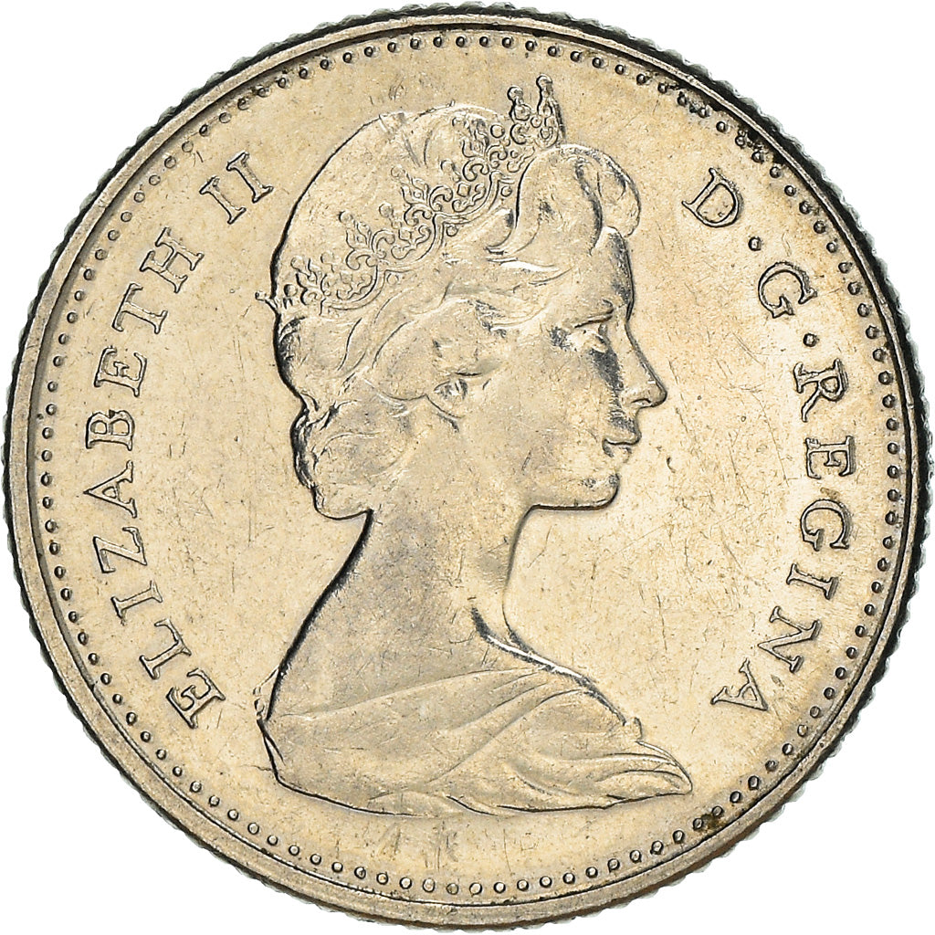 Moeda, Canadá, Elizabeth II, 10 Cents, 1968, Royal Canadian Mint, Ottawa