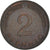 Moneda, ALEMANIA - REPÚBLICA FEDERAL, 2 Pfennig, 1968, Hambourg, MBC, Cobre