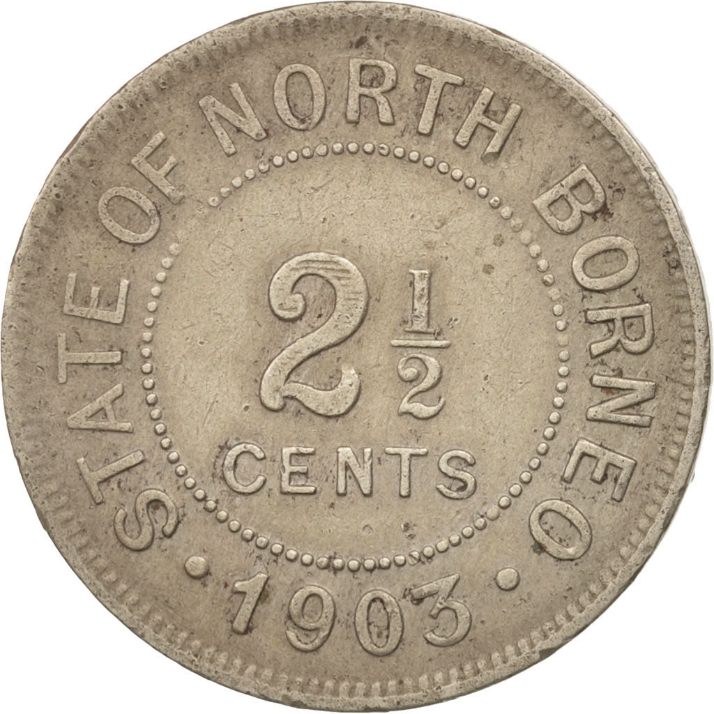 Moneta, BORNEO DEL NORD BRITANNICO, 2-1/2 Cent, 1903, Heaton, Birmingham, BB