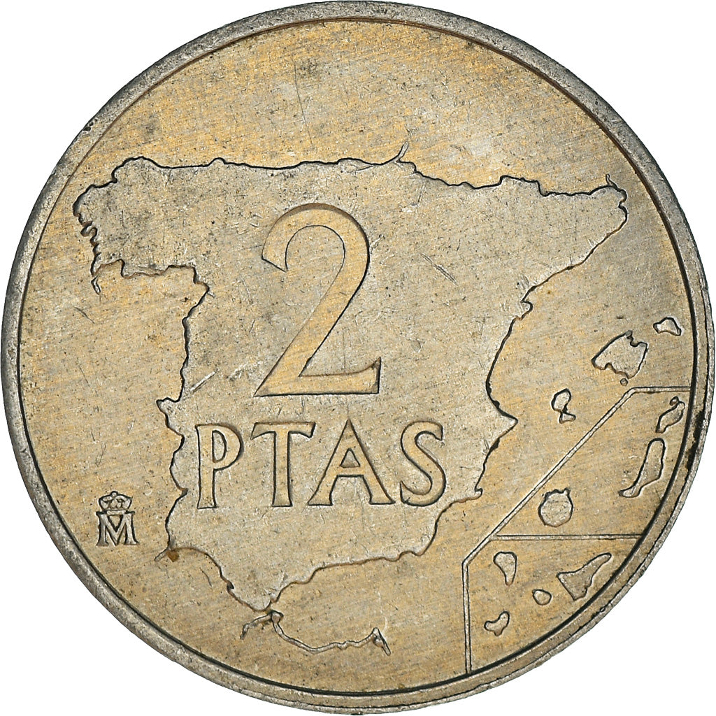 Münze, Spanien, Juan Carlos I, 2 Pesetas, 1982, SS, Aluminium, KM:822